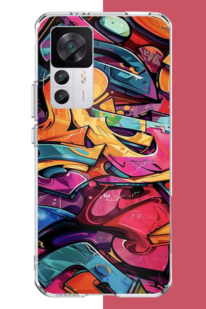 Xiaomi Mi 12T-12T PRO Uyumlu Renkli Graffiti Duvarı Baskılı Silikon Kılıf