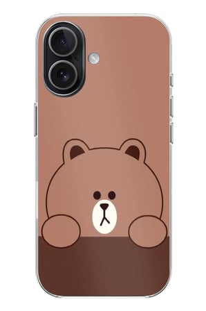 iPhone 17 Uyumlu Kahverengi Ayı Tasarımlı Baskılı Silikon Kılıf