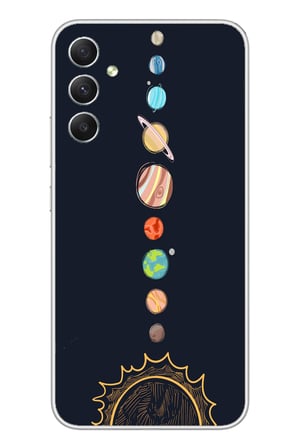 Samsung Galaxy A34 Uyumlu Gezegenler Baskılı Silikon Kılıf