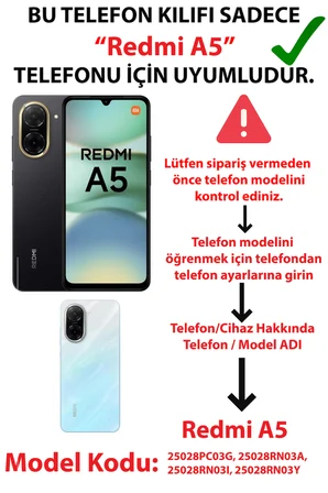 Redmi A5 Uyumlu Sevimli Tatlı Ayı Baskılı Silikon Kılıf