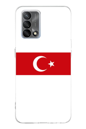 OPPO A74 Uyumlu Türk Milli Takım Beyaz Forma Baskılı Silikon Kılıf
