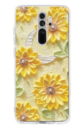 Redmi Note 8 Uyumlu Rölyef Bahçesi Baskılı Silikon Kılıf