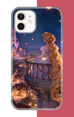 iPhone 12-12 PRO Uyumlu Rapunzel Baskılı Silikon Kılıf