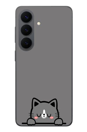 Samsung Galaxy S26 Uyumlu Uyuyan Kedi Baskılı Silikon Kılıf