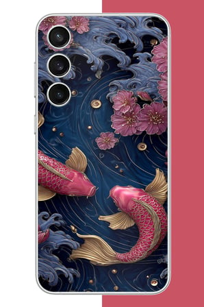 Samsung Galaxy S23 FE Uyumlu kırmızı balıklar Baskılı Silikon Kılıf
