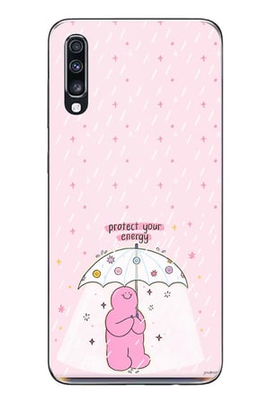 Samsung Galaxy A70 Uyumlu Protect Your Energy Tasarımlı Baskılı Silikon Kılıf