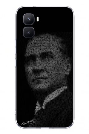 İnfinix GT 50 Pro Uyumlu Gençliğe Hitabe Yazılı Atatürk Silüeti Baskılı Silikon Kılıf