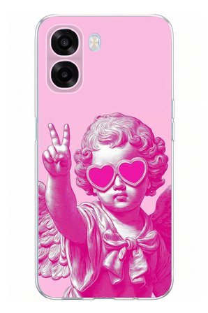 Oppo A6T - A6X Uyumlu Neon Gözlüklü Modern Eros Baskılı Silikon Kılıf