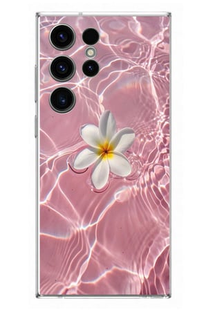 Samsung Galaxy S23 Ultra Uyumlu Dalgalı Papatya Baskılı Silikon Kılıf