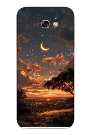 Samsung Galaxy A7 (2017) Uyumlu Ay Gecesi Baskılı Silikon Kılıf
