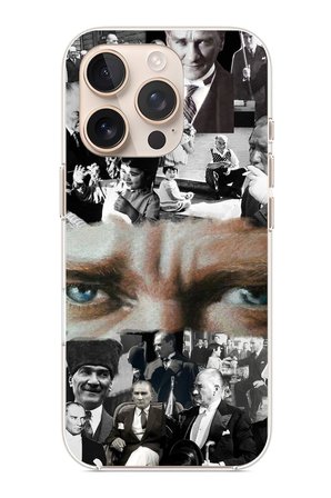 iPhone 16 PRO MAX Uyumlu Atatürk Renkli Kolaj Gözler Baskılı Silikon Kılıf