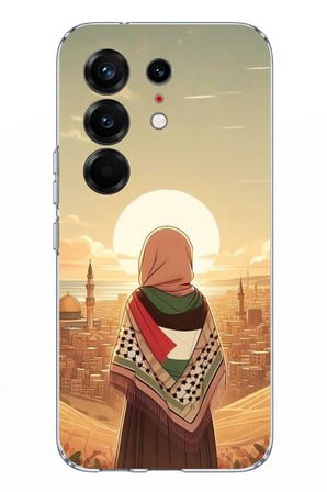Tecno Camon 50 PRO 4G Uyumlu Filistine Özgürlük Kız Baskılı Silikon Kılıf