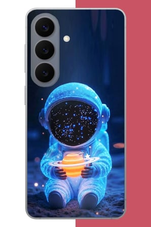 Samsung Galaxy S26 Uyumlu Yıldızlı Astronot Baskılı Silikon Kılıf