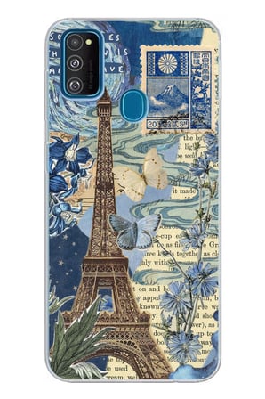 Samsung Galaxy M30S/M21 Uyumlu Paris ve Eyfel Kulesi Baskılı Silikon Kılıf