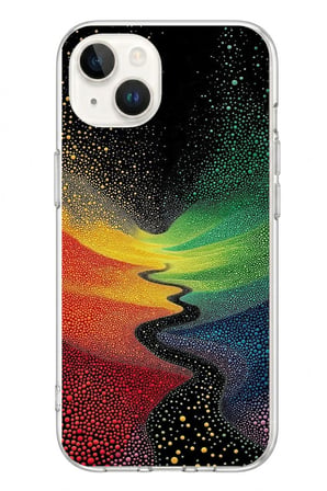 İphone 13/14 Uyumlu Renkli Yollar Baskılı Silikon Kılıf