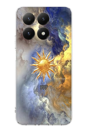 Xiaomi Mi 15T PRO Uyumlu 777 Güneş ve Bulut Tasarım Baskılı Silikon Kılıf