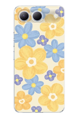 Tecno Spark 40 5G Uyumlu Soft Pastel Çiçek Bahçesi Baskılı Silikon Kılıf