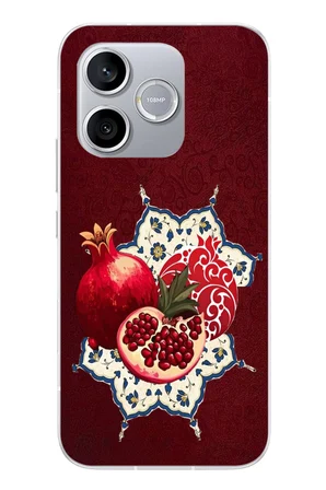 Honor 600 Lite Uyumlu Nar Retro Baskılı Silikon Kılıf