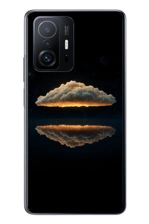 Xiaomi Mi 11 T-11 T Pro Uyumlu Bulut  Yansıması Baskılı Silikon Kılıf