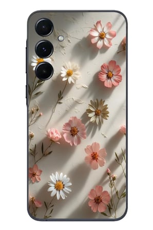 Samsung Galaxy A55 Uyumlu Papatya Çiçekleri Baskılı Silikon Kılıf