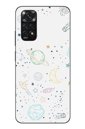 Redmi Note 11 - 11s Uyumlu Uzay Yolculuğu Baskılı Silikon Kılıf