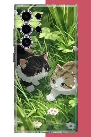Samsung Galaxy S24 ULTRA Uyumlu yavru kediler Baskılı Silikon Kılıf