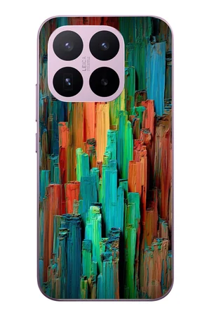 Xiaomi 17T
 Uyumlu Dikey Renkler Baskılı Silikon Kılıf