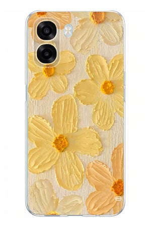 Oppo A6T - A6X Uyumlu Güneşin Dokunuşu Sarı Papatya Baskılı Silikon Kılıf