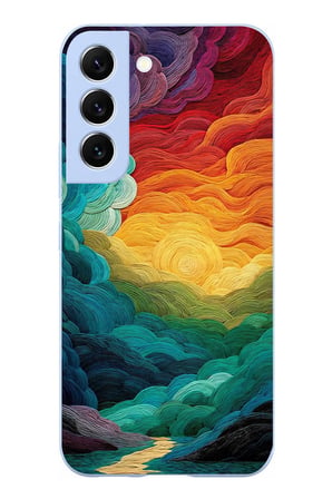 Samsung Galaxy S22 Uyumlu Gün Doğumu ve Batımı Baskılı Silikon Kılıf