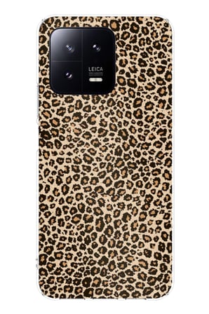 Xiaomi Mi 13 Uyumlu Leopar Tasarımlı Baskılı Silikon Kılıf