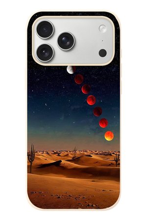 İphone 17 Pro Max Uyumlu Ayın Geçişi Baskılı Silikon Kılıf