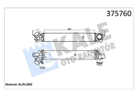 TURBOSARJ RADYATORU BMW F40 F52 F44 F45 F46 F48 F49 F39 . MINI F54 F55 F56 F57 F60 17517617597
