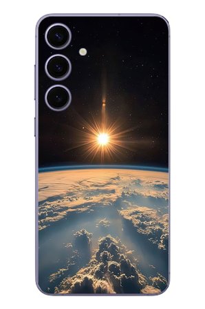 Samsung Galaxy S24 Plus Uyumlu Uzay Günbatımı Baskılı Silikon Kılıf