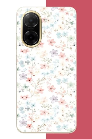 Redmi A5 Uyumlu lila mavi pattern Baskılı Silikon Kılıf