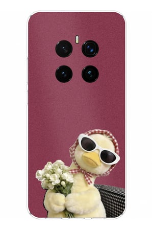 Honor Magic 7 PRO Uyumlu Çiçekli Ördek Baskılı Silikon Kılıf