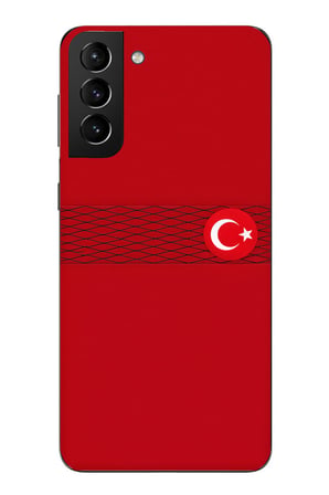 Samsung Galaxy S21 PLUS Uyumlu Türk Milli Takım Izgara Desenli Forma Baskılı Silikon Kılıf