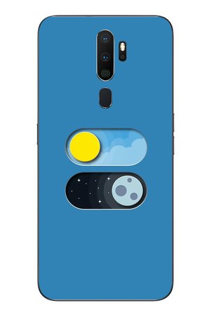 Oppo A5 2020 Uyumlu Gece Gündüz Geçiş Baskılı Silikon Kılıf
