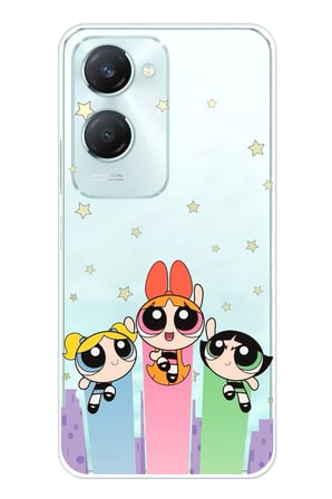 Vivo Y18 Uyumlu Powerpuff Girls Tasarımlı Baskılı Silikon Kılıf