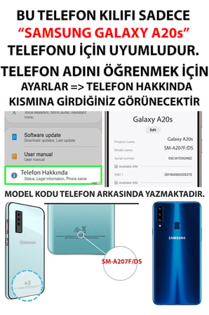 Samsung Galaxy A20S Uyumlu Türk Sembolü Kurt ve Bayrak Desenli Baskılı Silikon Kılıf