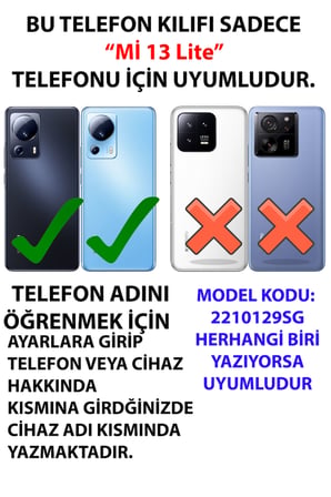 Xiaomi Mi 13 Lite Uyumlu Büyük Kırmızı Fiyonklar Baskılı Silikon Kılıf