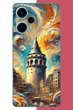 Poco F5 Uyumlu Galata Baskılı Silikon Kılıf