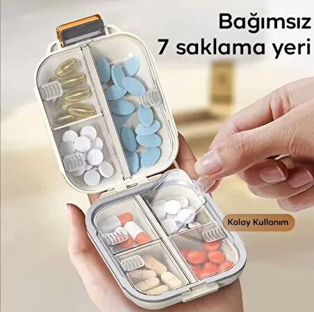 7 günlük ilaç saklama hatırlatma kutusu taşınabilir ilaç kutusu 7 bölmeli ilaç organizer