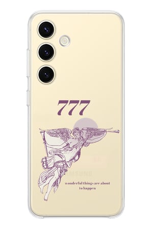 Samsung Galaxy S24 Uyumlu 777 Melek Tasarımlı Baskılı Silikon Kılıf