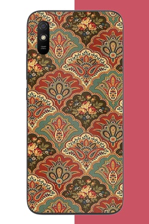 Redmi 9A Uyumlu Çini Motif Baskılı Silikon Kılıf