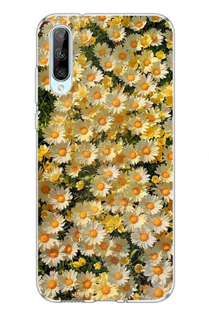 Huawei P Smart S Uyumlu Papatya Bahçesi Sulu Boya Baskılı Silikon Kılıf