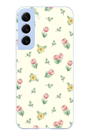 Samsung Galaxy S22 Uyumlu Lale Çiçekleri Baskılı Silikon Kılıf