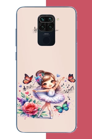 Redmi Note 9 Uyumlu minik balerin3 Baskılı Silikon Kılıf