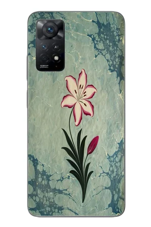 Redmi Note 11E Uyumlu Çiçek Deseni Baskılı Silikon Kılıf