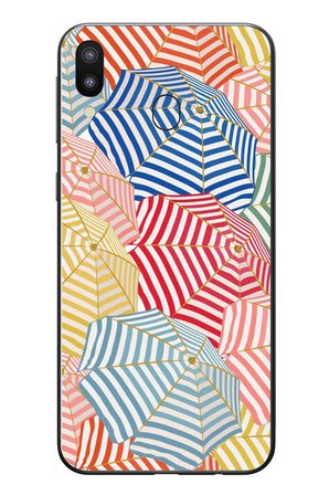 Samsung Galaxy M20 Uyumlu Şemsiyeler Baskılı Silikon Kılıf