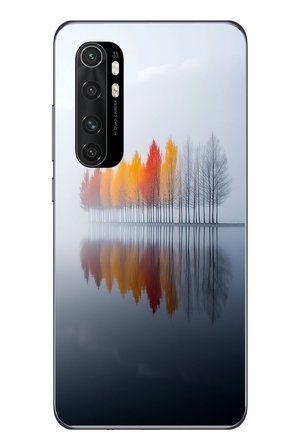 Xiaomi Mi 10 Lite Uyumlu Sonbahar Zamanı Baskılı Silikon Kılıf